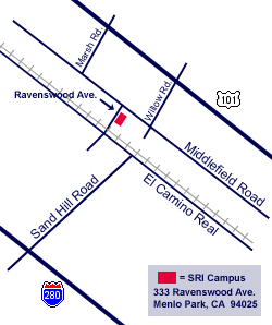 Map to SBI's Menlo Park office on the SRI International campus.